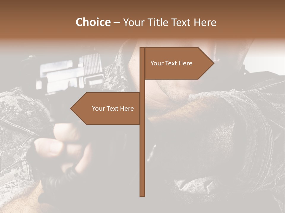 Male Pointing Safety PowerPoint Template