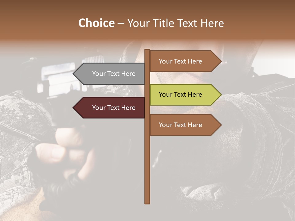 Male Pointing Safety PowerPoint Template