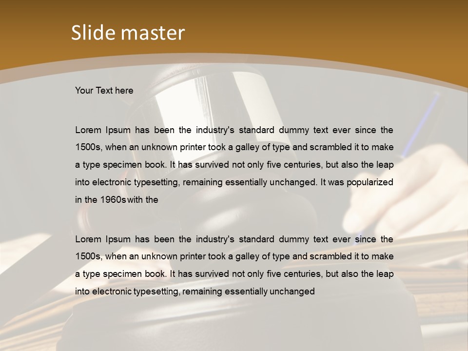 Innocent Litigation Female PowerPoint Template