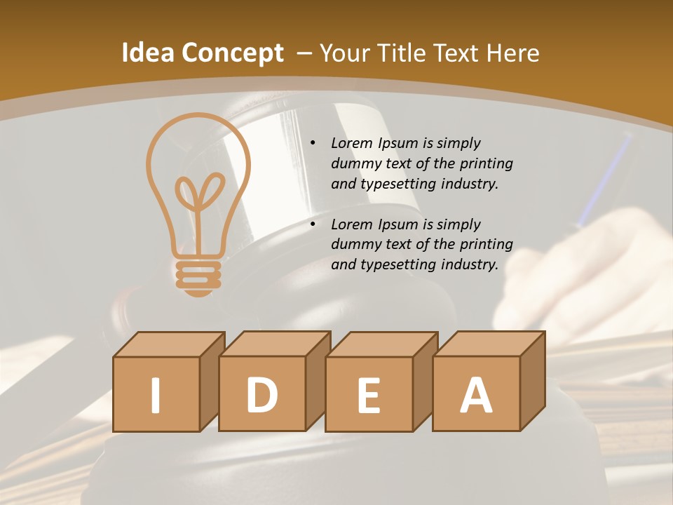 Innocent Litigation Female PowerPoint Template