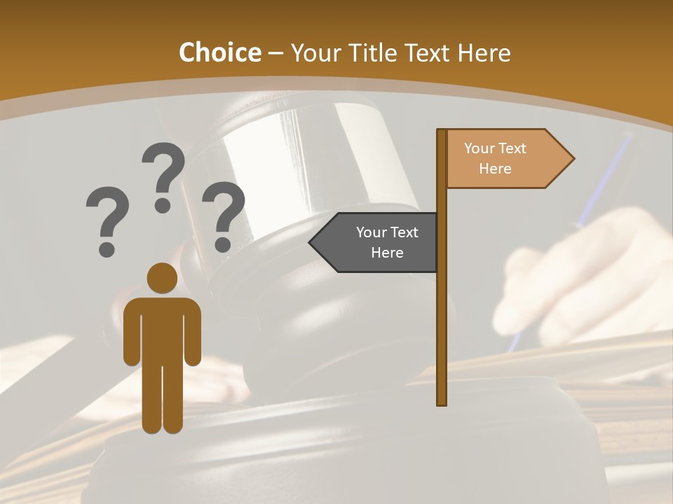 Innocent Litigation Female PowerPoint Template