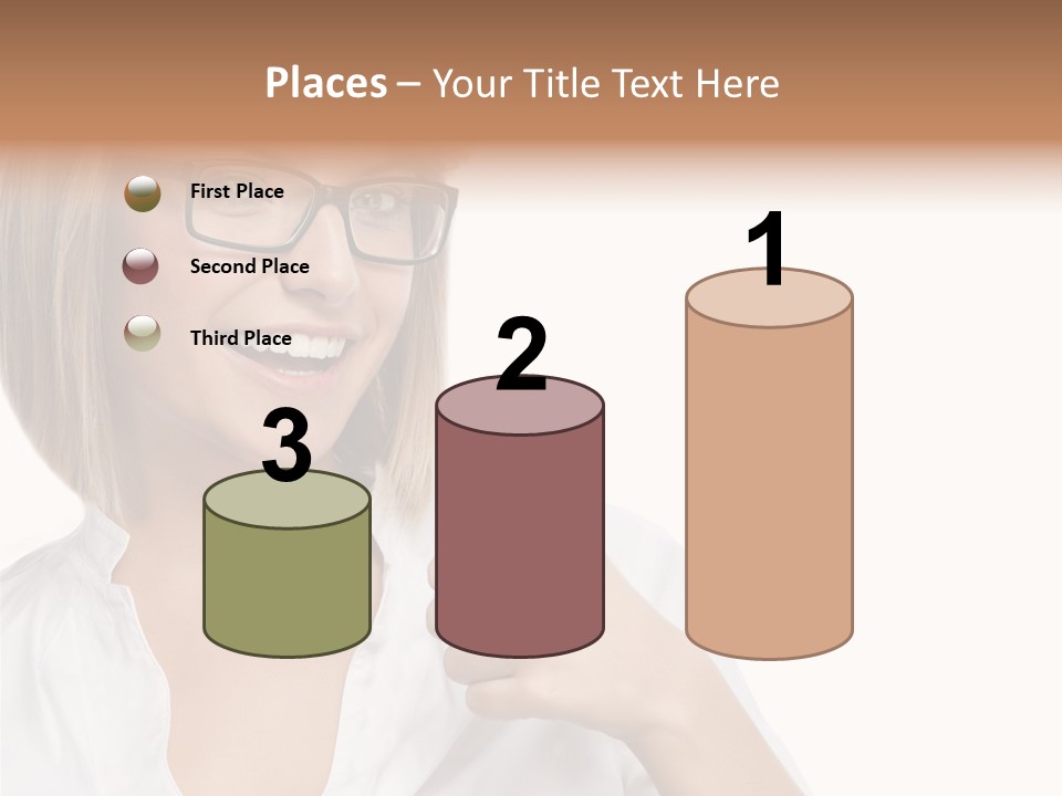 Glass Girl Suit PowerPoint Template