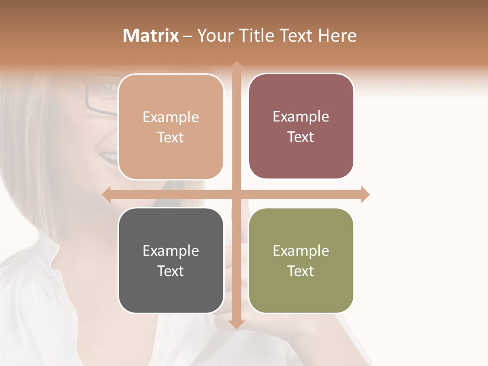 Glass Girl Suit PowerPoint Template