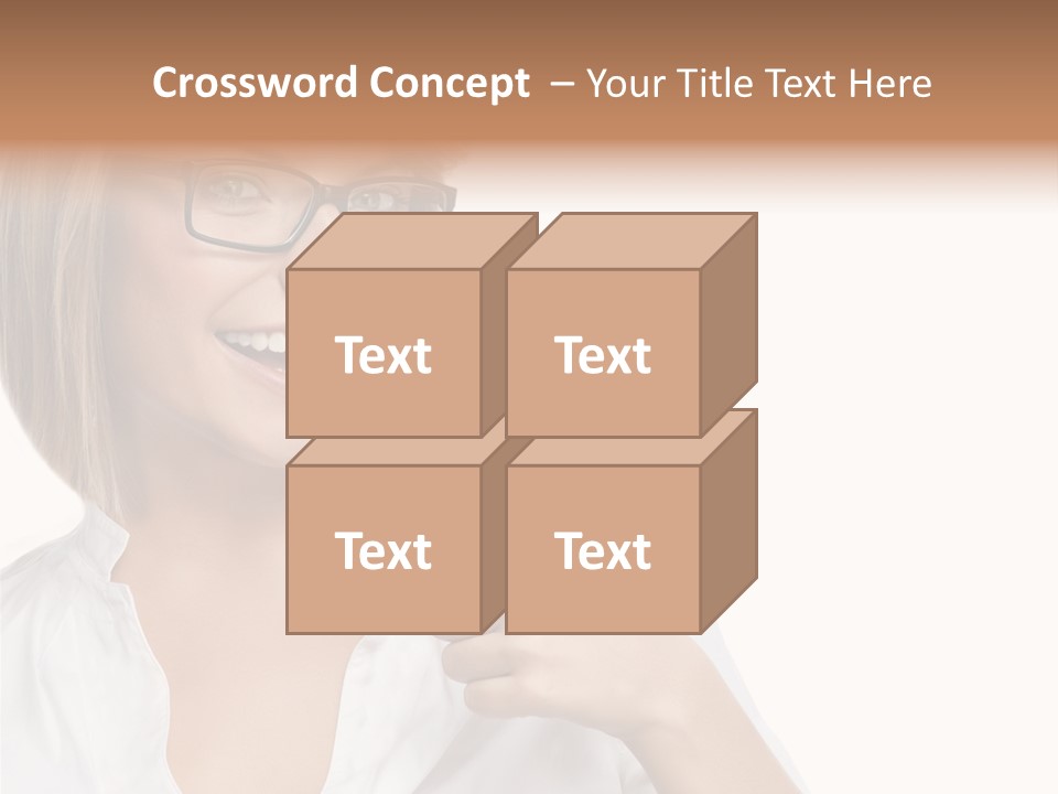 Glass Girl Suit PowerPoint Template