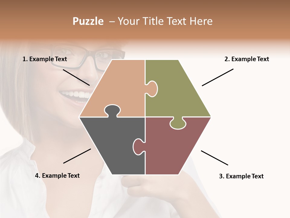 Glass Girl Suit PowerPoint Template