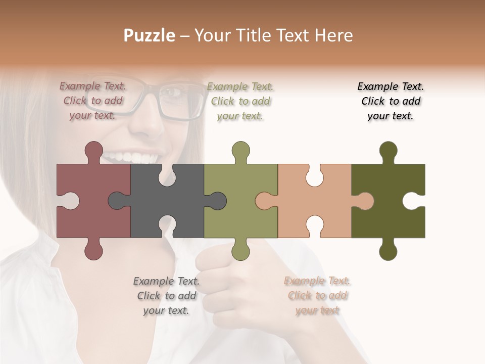 Glass Girl Suit PowerPoint Template