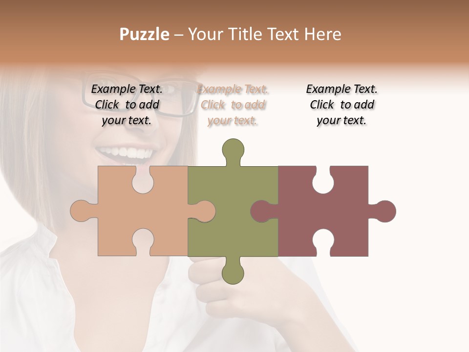 Glass Girl Suit PowerPoint Template