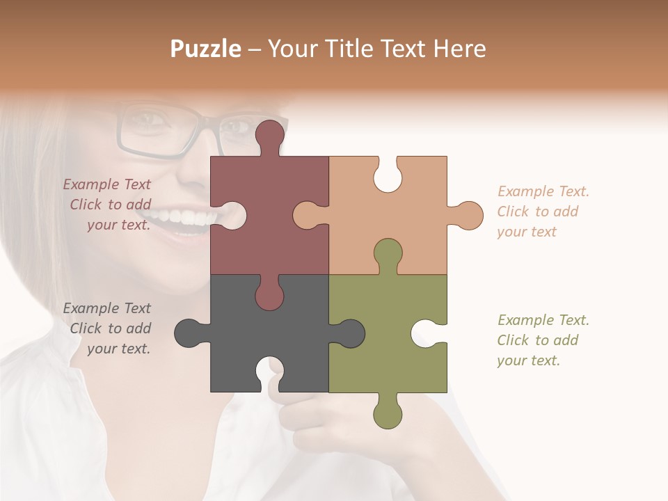 Glass Girl Suit PowerPoint Template