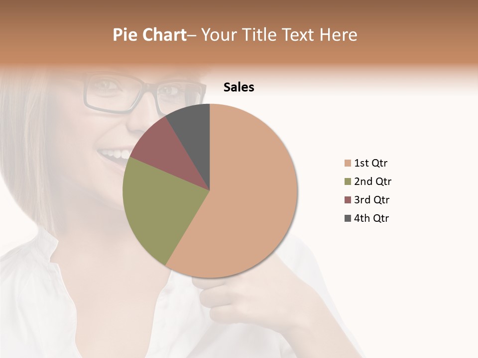 Glass Girl Suit PowerPoint Template