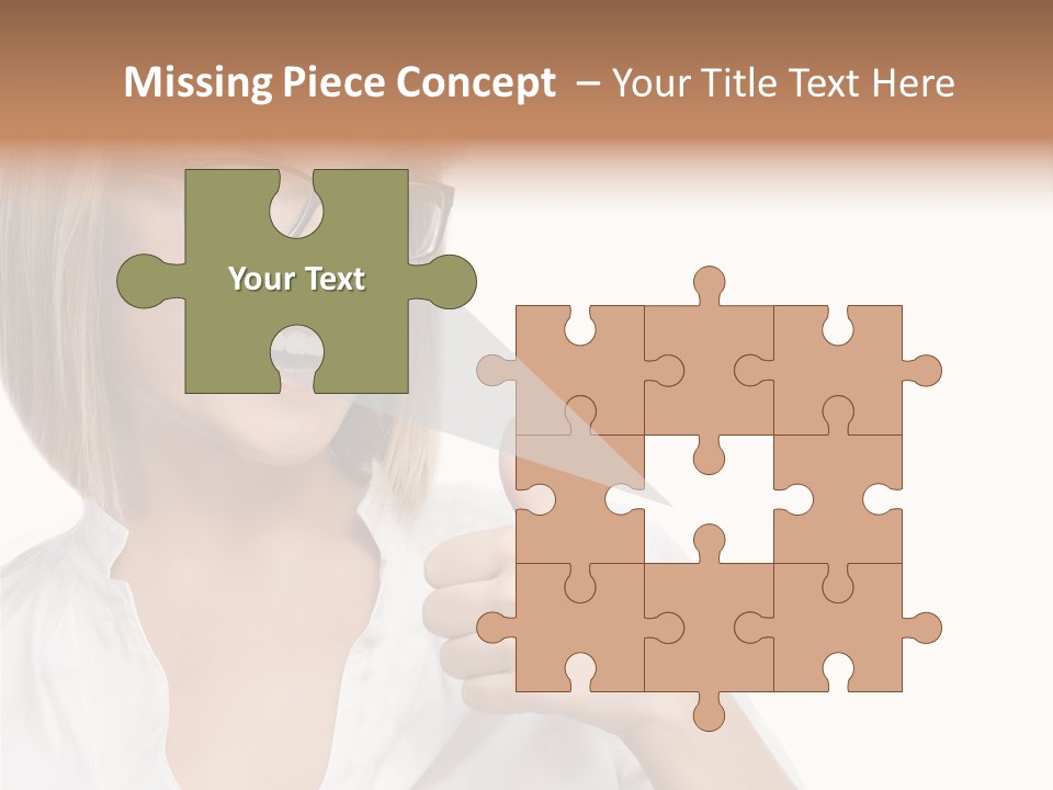 Glass Girl Suit PowerPoint Template