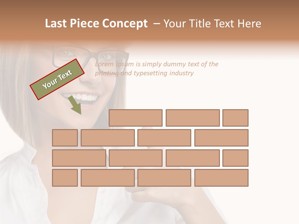 Glass Girl Suit PowerPoint Template