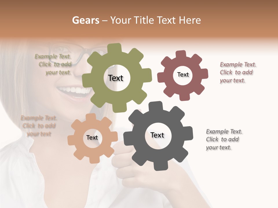 Glass Girl Suit PowerPoint Template