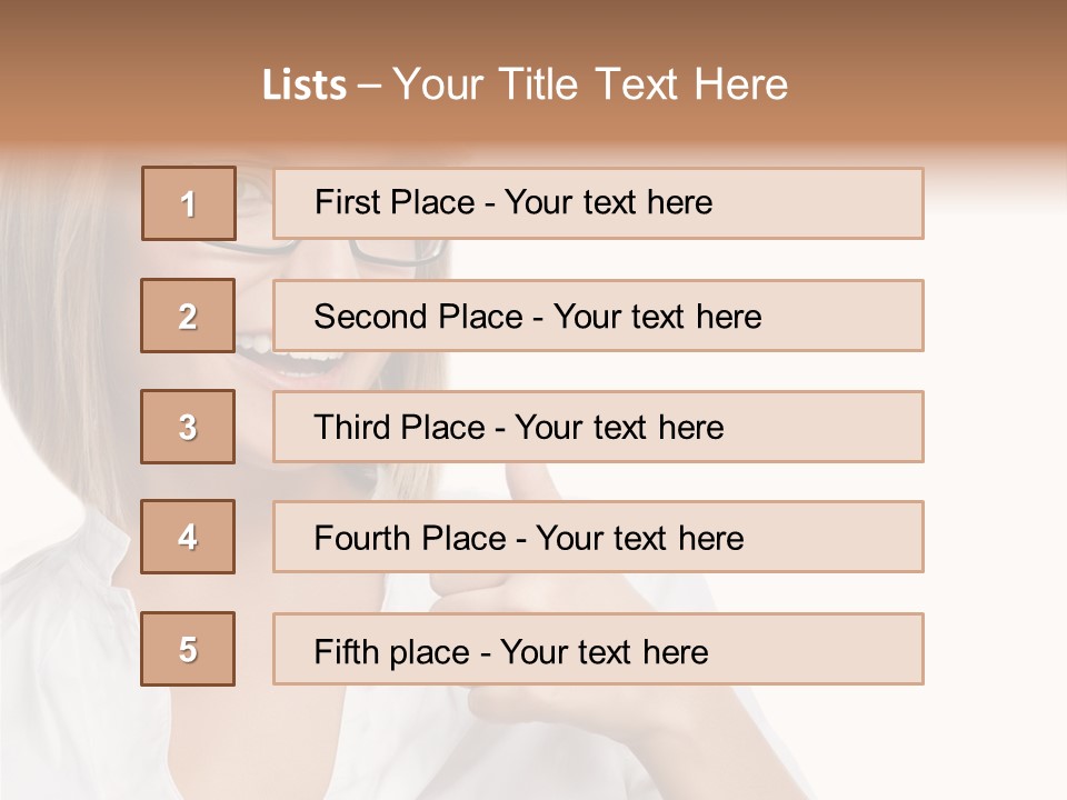 Glass Girl Suit PowerPoint Template