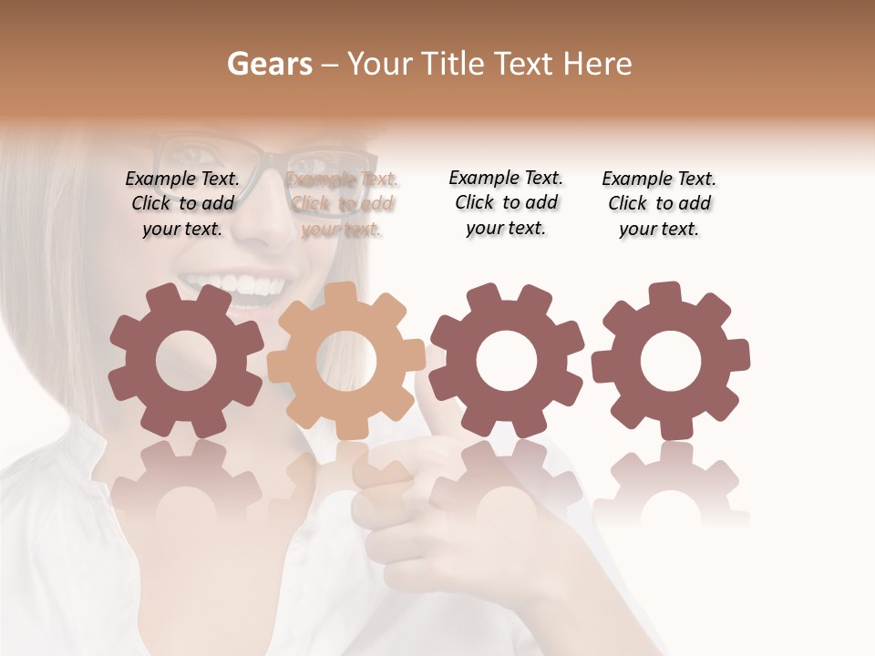 Glass Girl Suit PowerPoint Template