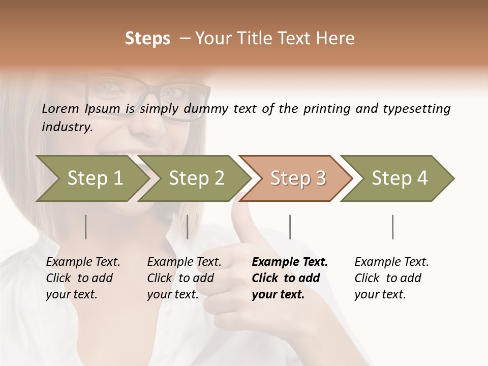 Glass Girl Suit PowerPoint Template
