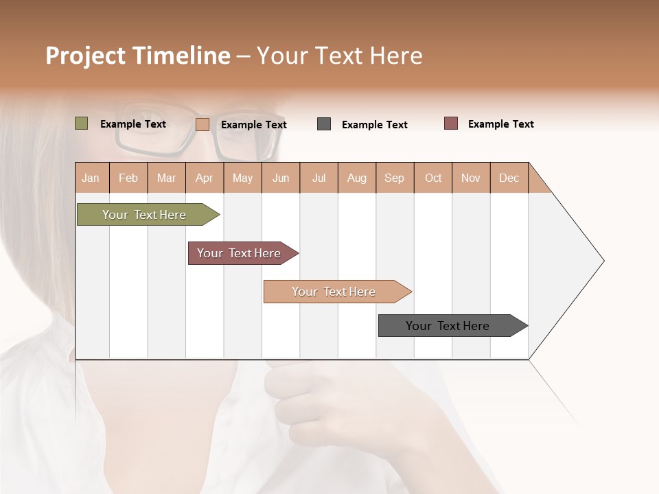 Glass Girl Suit PowerPoint Template