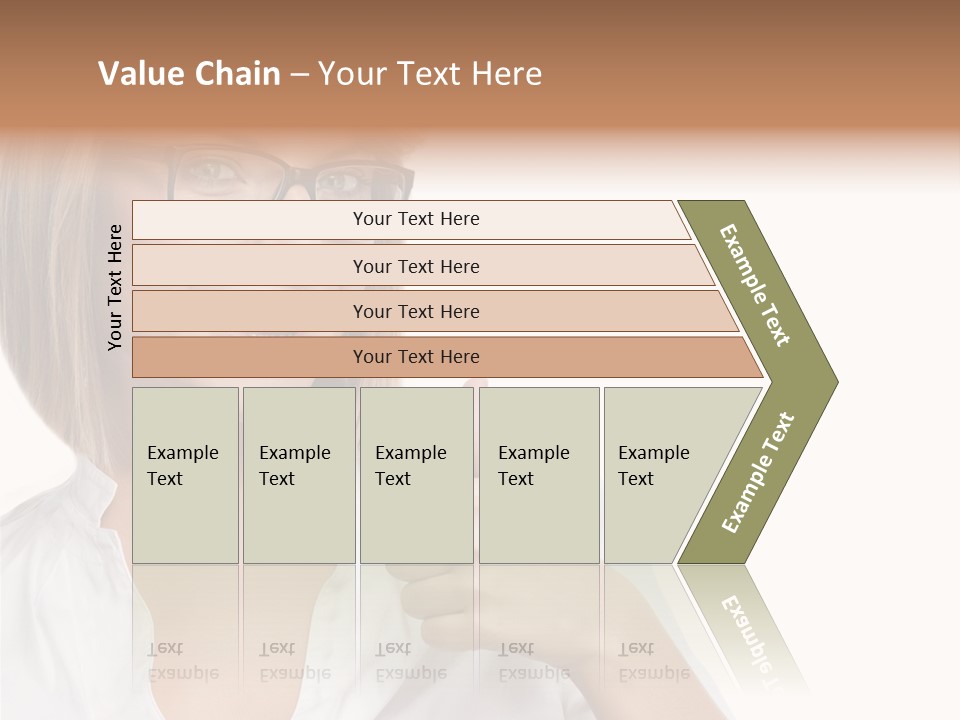 Glass Girl Suit PowerPoint Template