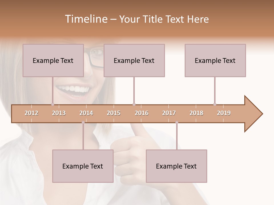 Glass Girl Suit PowerPoint Template