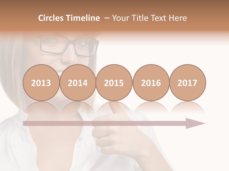 Glass Girl Suit PowerPoint Template