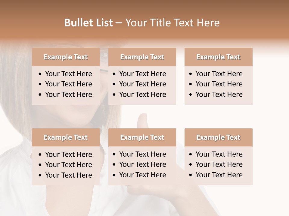 Glass Girl Suit PowerPoint Template