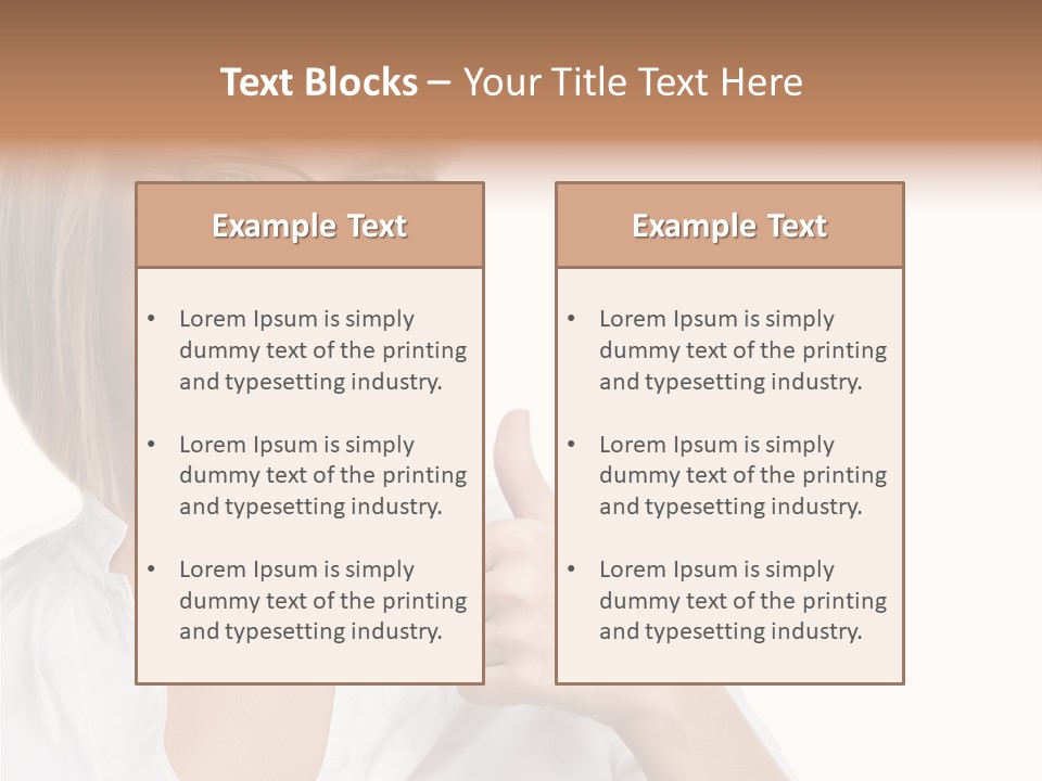 Glass Girl Suit PowerPoint Template