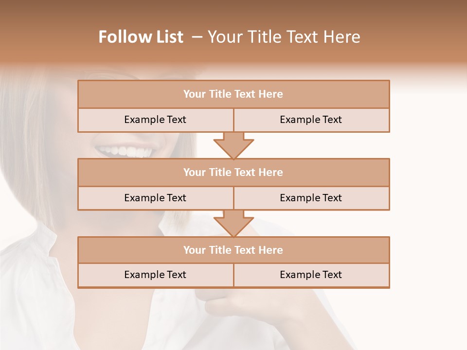 Glass Girl Suit PowerPoint Template