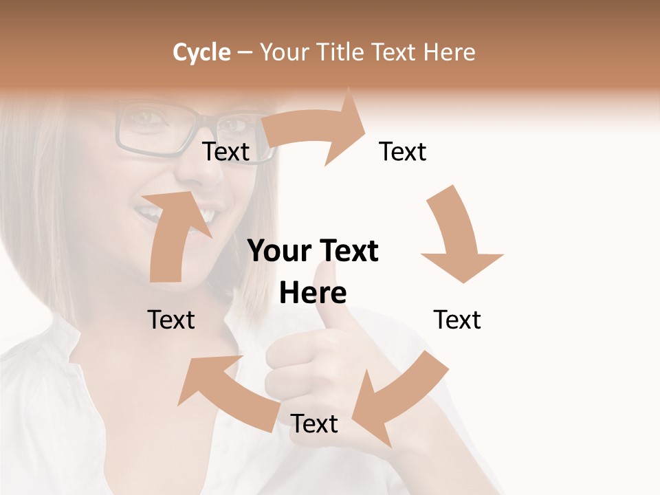 Glass Girl Suit PowerPoint Template