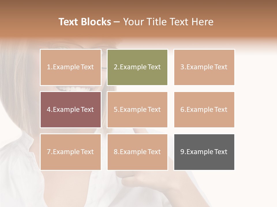 Glass Girl Suit PowerPoint Template