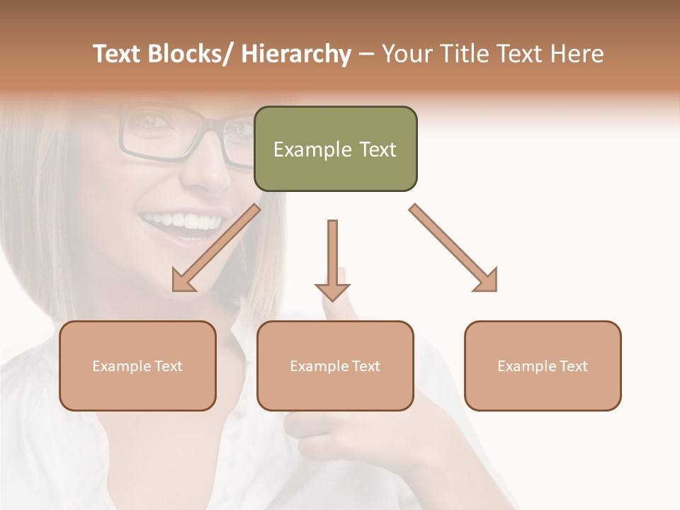 Glass Girl Suit PowerPoint Template