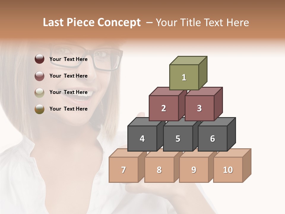 Glass Girl Suit PowerPoint Template