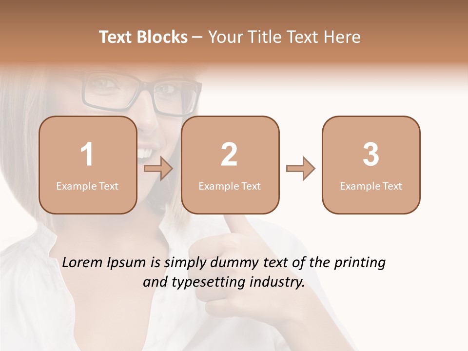 Glass Girl Suit PowerPoint Template