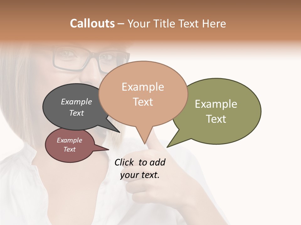 Glass Girl Suit PowerPoint Template