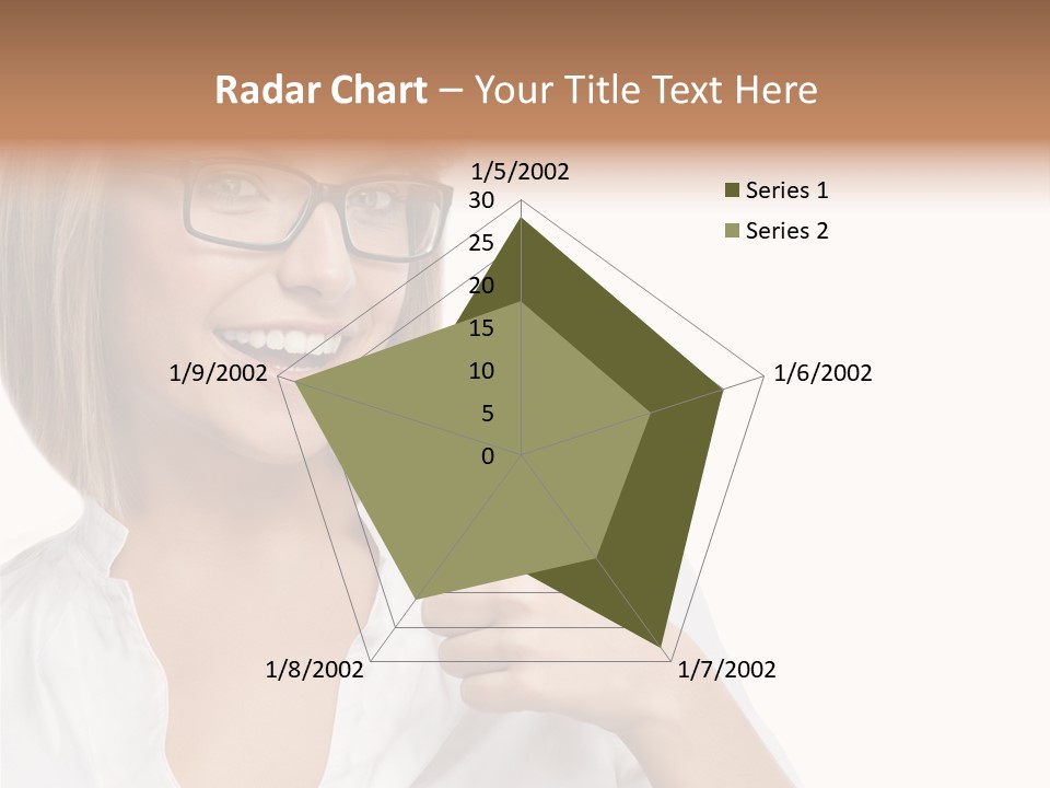 Glass Girl Suit PowerPoint Template