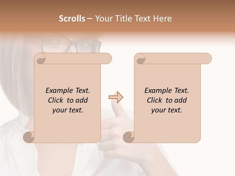 Glass Girl Suit PowerPoint Template