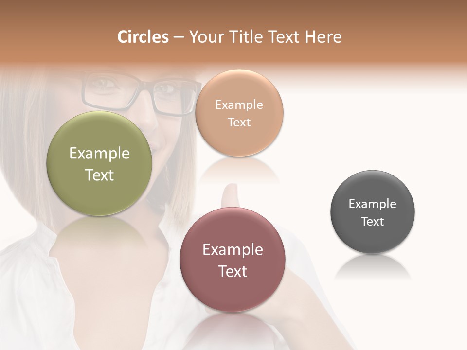 Glass Girl Suit PowerPoint Template