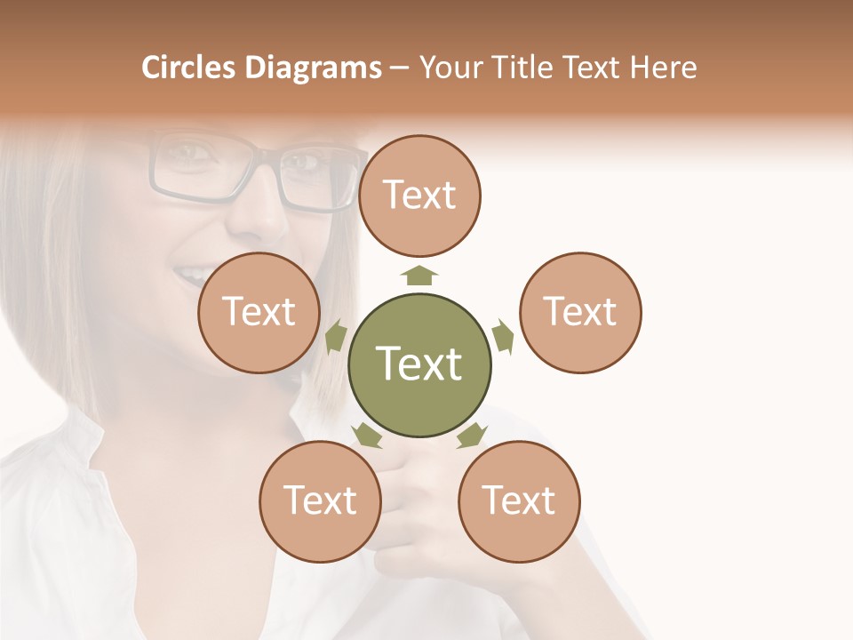 Glass Girl Suit PowerPoint Template