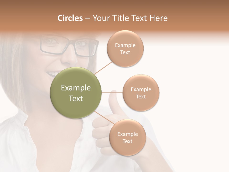 Glass Girl Suit PowerPoint Template