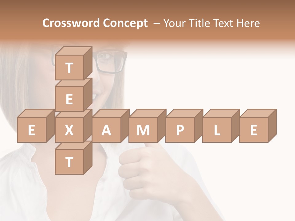 Glass Girl Suit PowerPoint Template