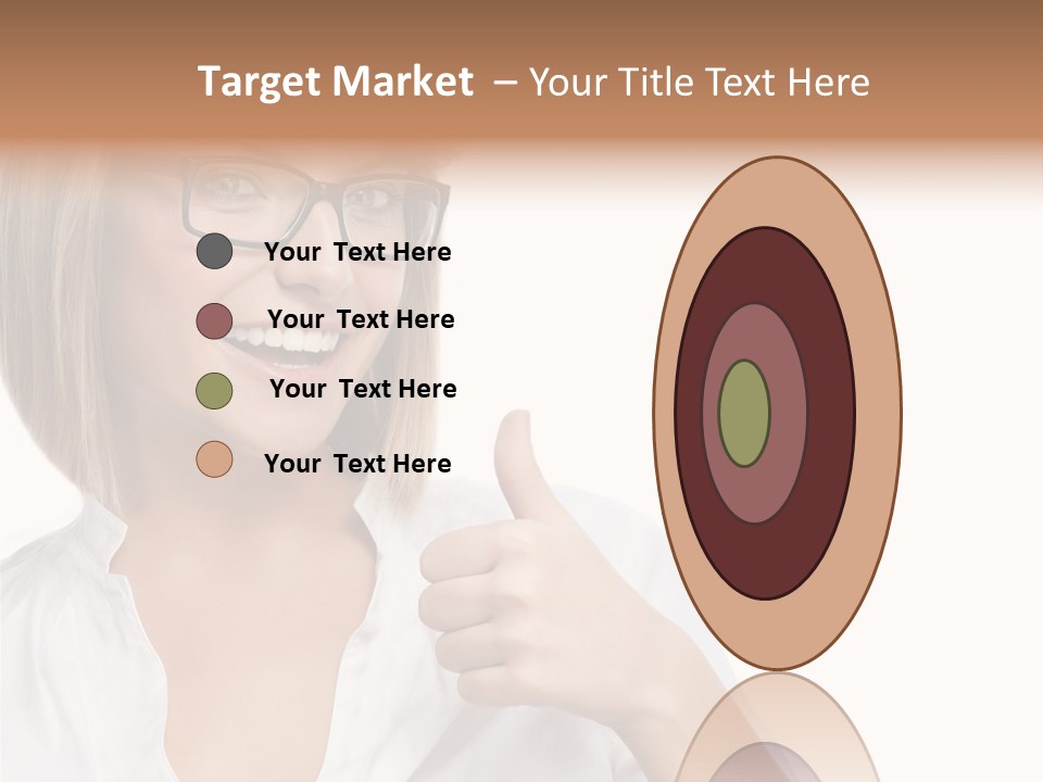 Glass Girl Suit PowerPoint Template