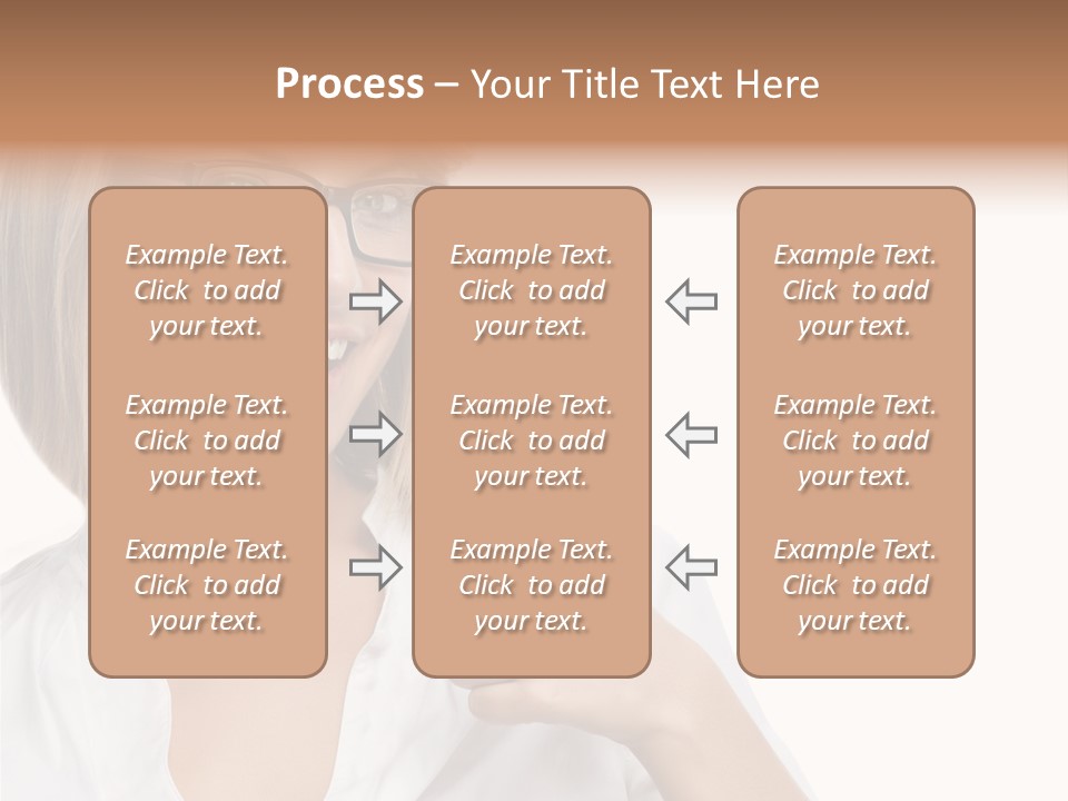 Glass Girl Suit PowerPoint Template