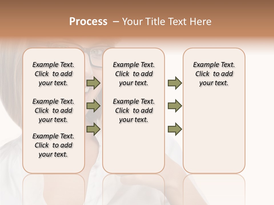 Glass Girl Suit PowerPoint Template