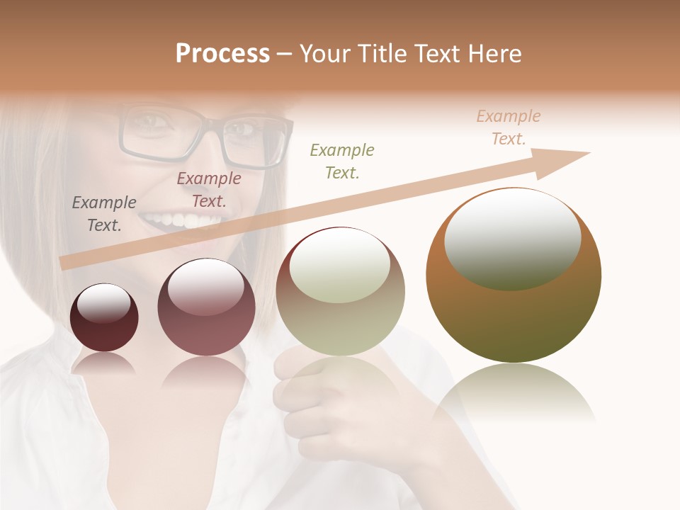 Glass Girl Suit PowerPoint Template