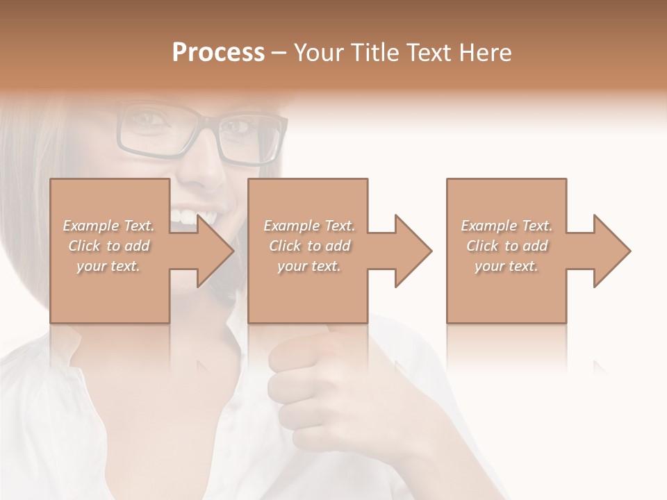 Glass Girl Suit PowerPoint Template