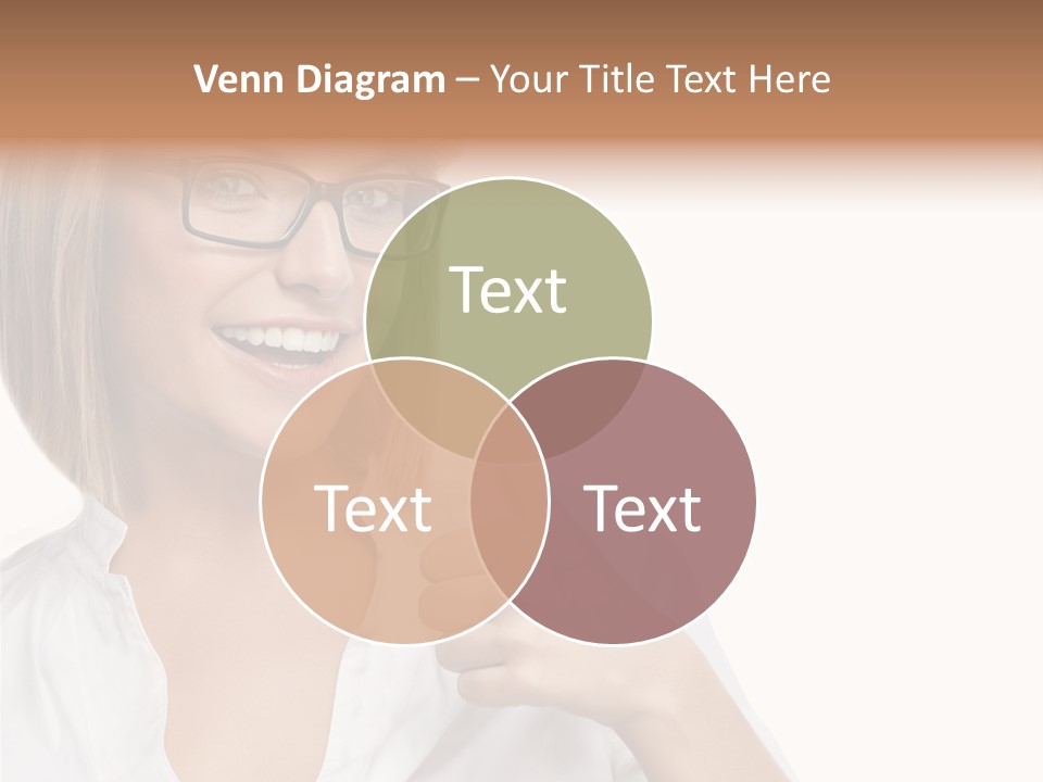 Glass Girl Suit PowerPoint Template