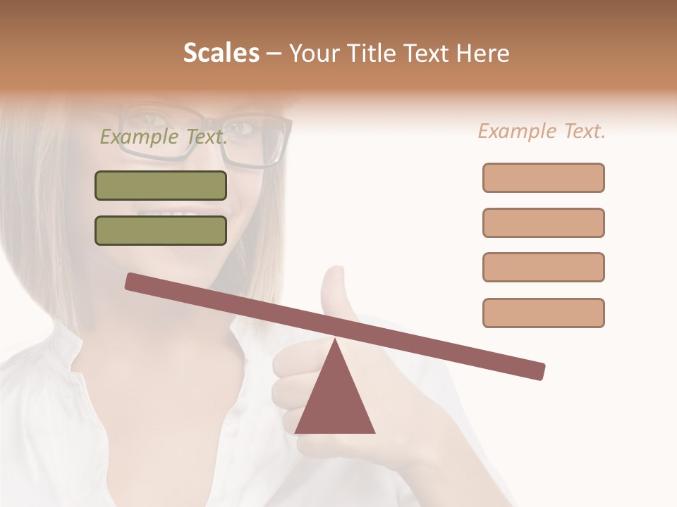 Glass Girl Suit PowerPoint Template