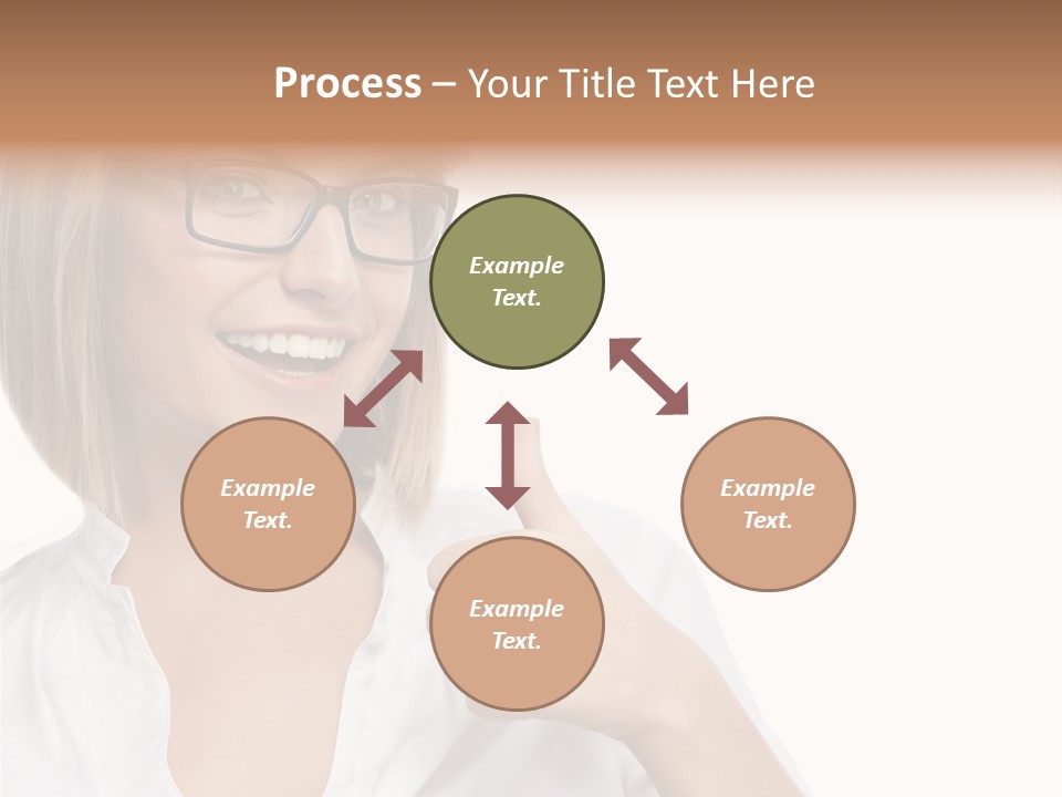 Glass Girl Suit PowerPoint Template