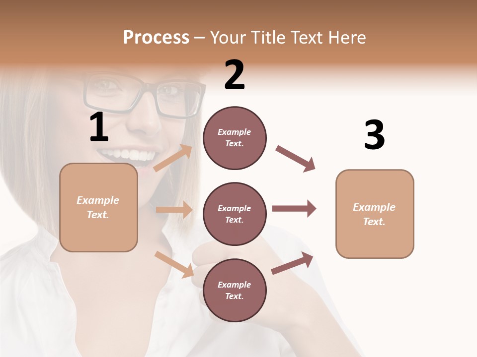 Glass Girl Suit PowerPoint Template