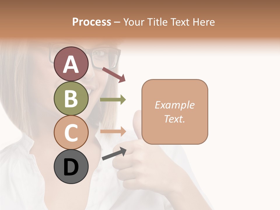 Glass Girl Suit PowerPoint Template