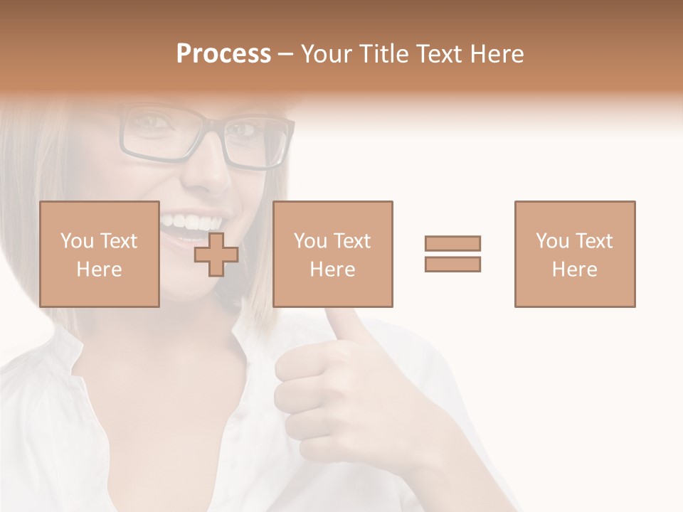 Glass Girl Suit PowerPoint Template