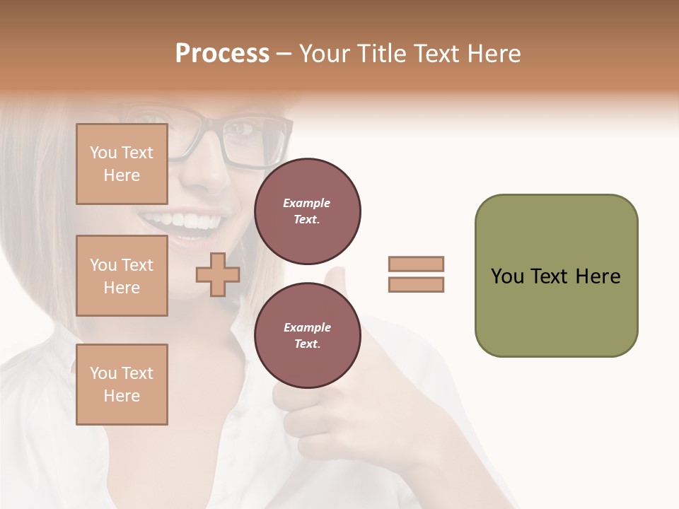 Glass Girl Suit PowerPoint Template